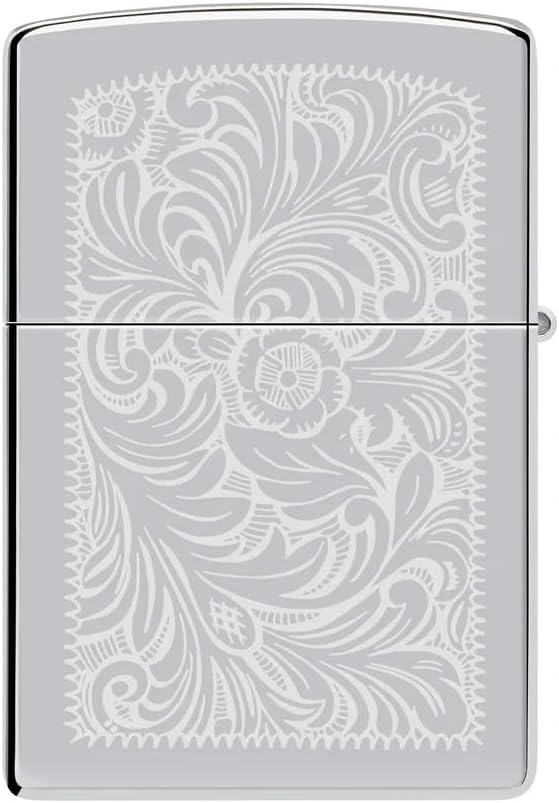 Zippo Custom Lighter Personalized Engraved Venetian Design (Silver 352)