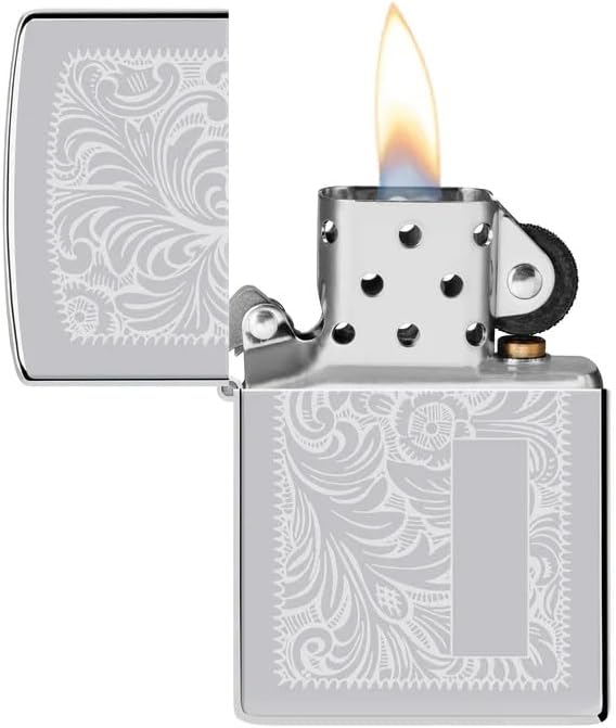 Zippo Custom Lighter Personalized Engraved Venetian Design (Silver 352)