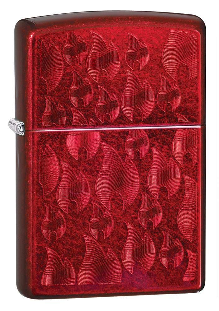 Zippo Lighter: Armor MultiCut Geometric Deep Carve - Antique Silver 49883