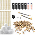 Universal Lighter Repair Kit for Petrol Lighter Flint Stones, Cotton Wick, Flint Spring Rubber Gaskets, Flint Striker Wheel, Felt Pad Wadding Cotton