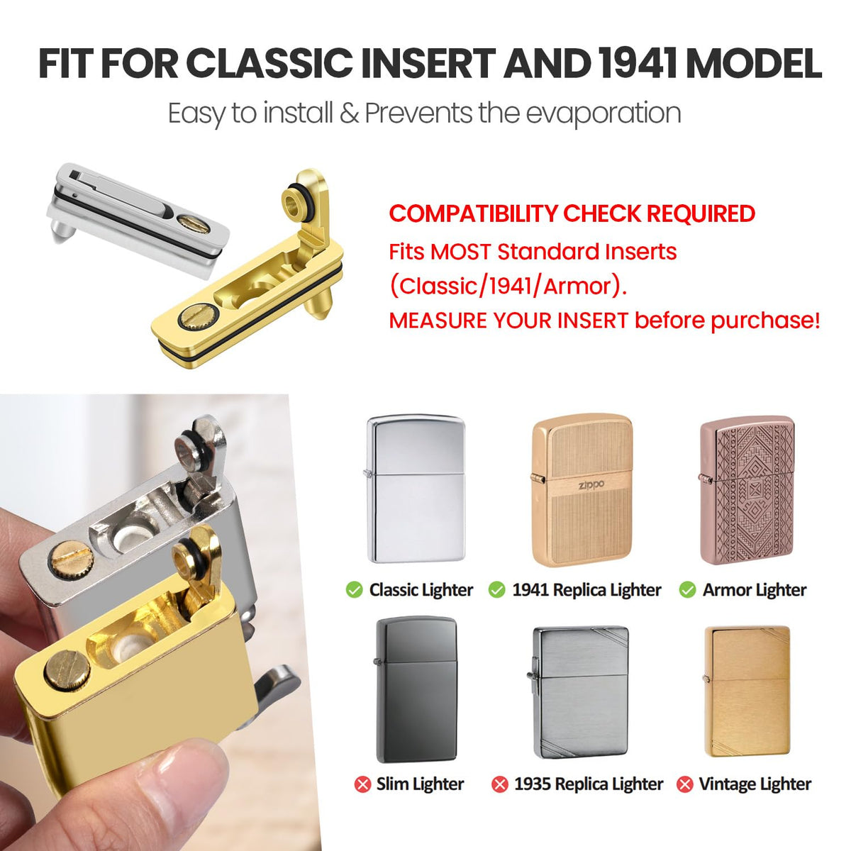 YUSUD Lighter Gasket Seal Compatible with Zippo, Lighter Fluid Anti-evap
