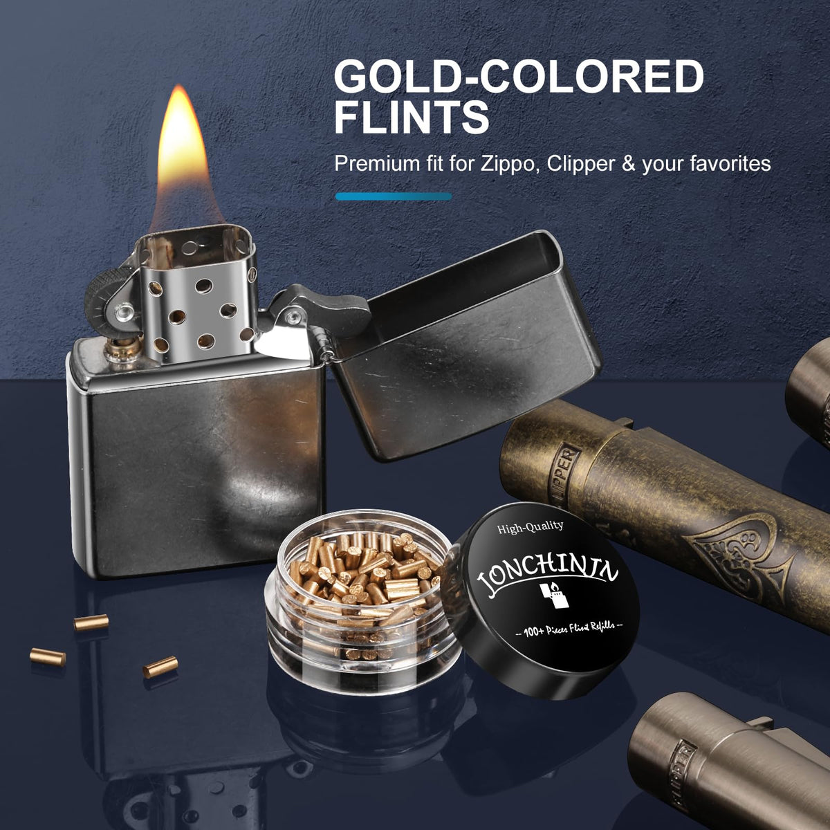 Flints & Wicks Repair Kit, Compatible with Zippo Clipper Lighter