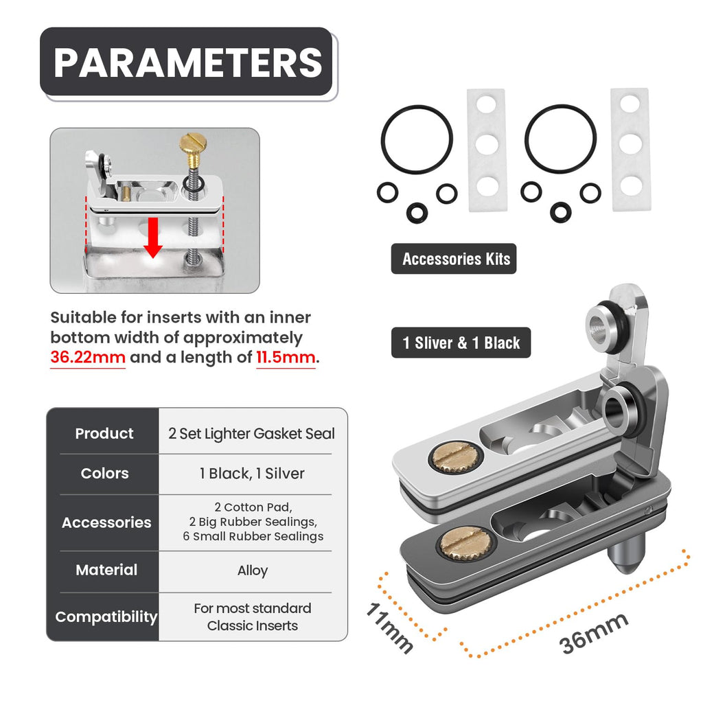 YUSUD Lighter Gasket Seal Compatible with Zippo, Lighter Fluid Anti-evap