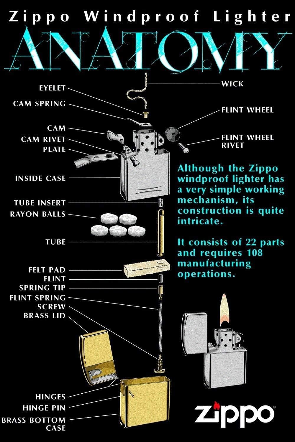 Zippo Custom Lighter Personalized Engraved Venetian Design (Silver 352)