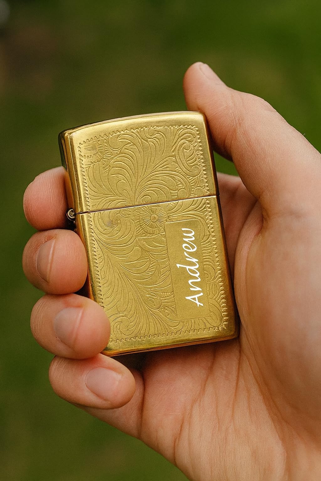 Zippo Custom Lighter Personalized Engraved Venetian Design (Silver 352)
