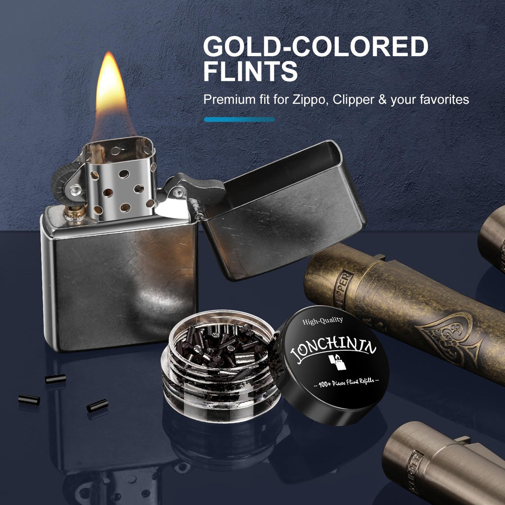 Flints & Wicks Repair Kit, Compatible with Zippo Clipper Lighter