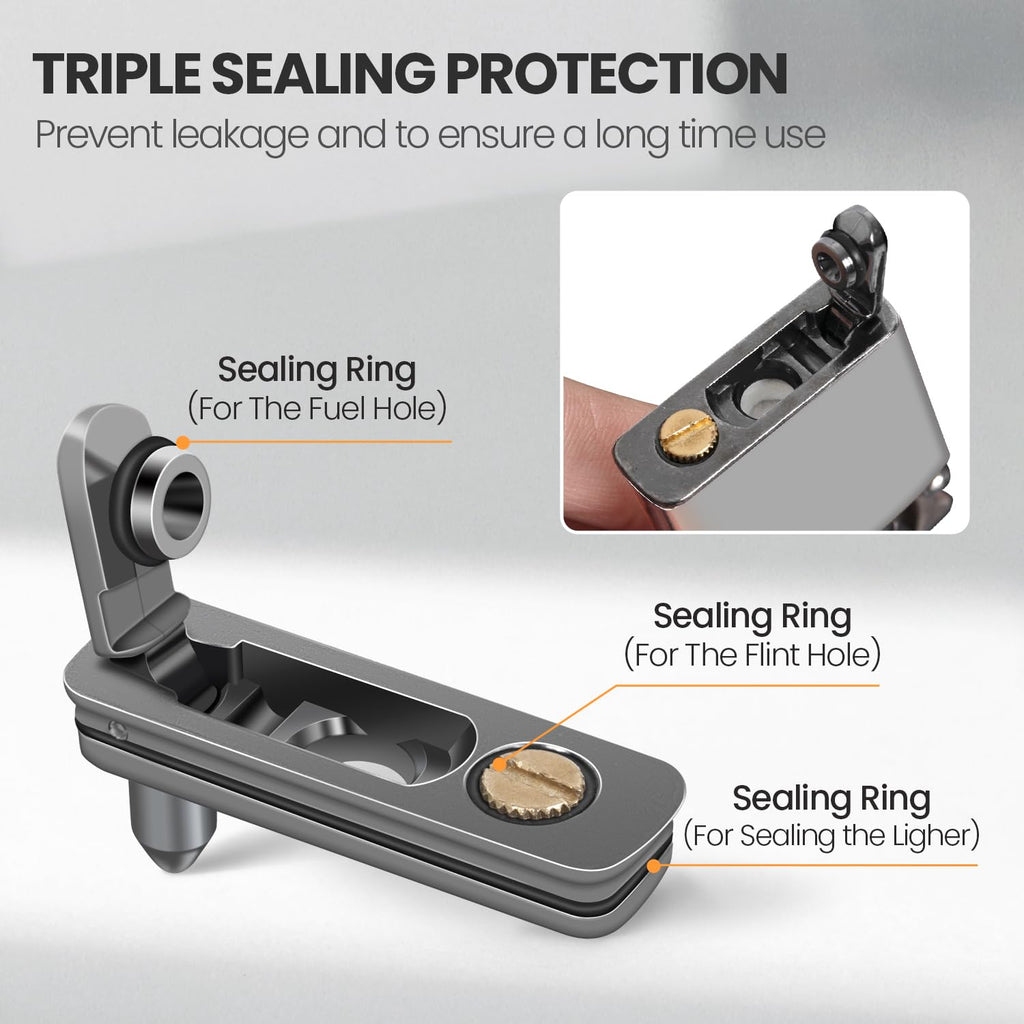 YUSUD Lighter Gasket Seal Compatible with Zippo, Lighter Fluid Anti-evap