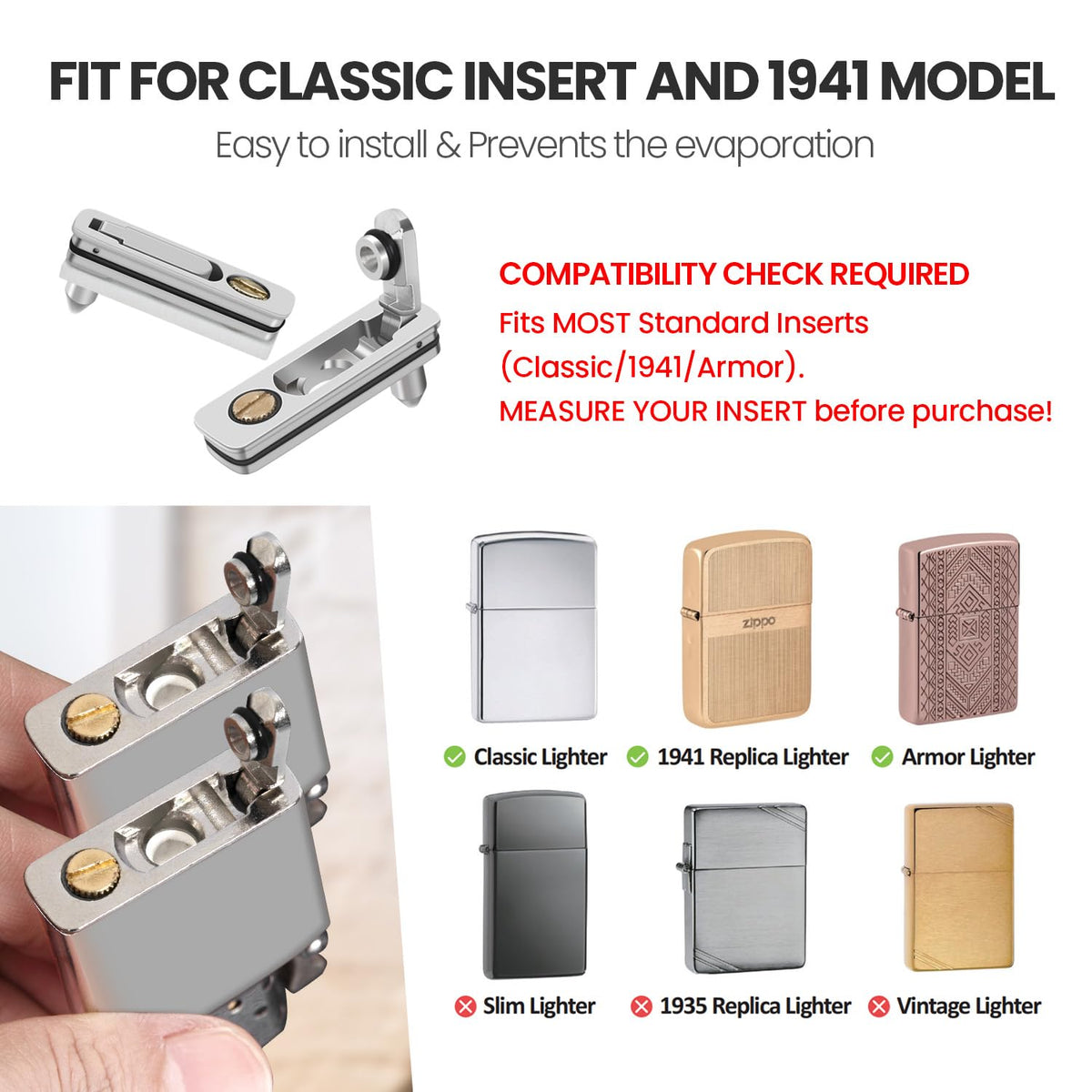 YUSUD Lighter Gasket Seal Compatible with Zippo, Lighter Fluid Anti-evap