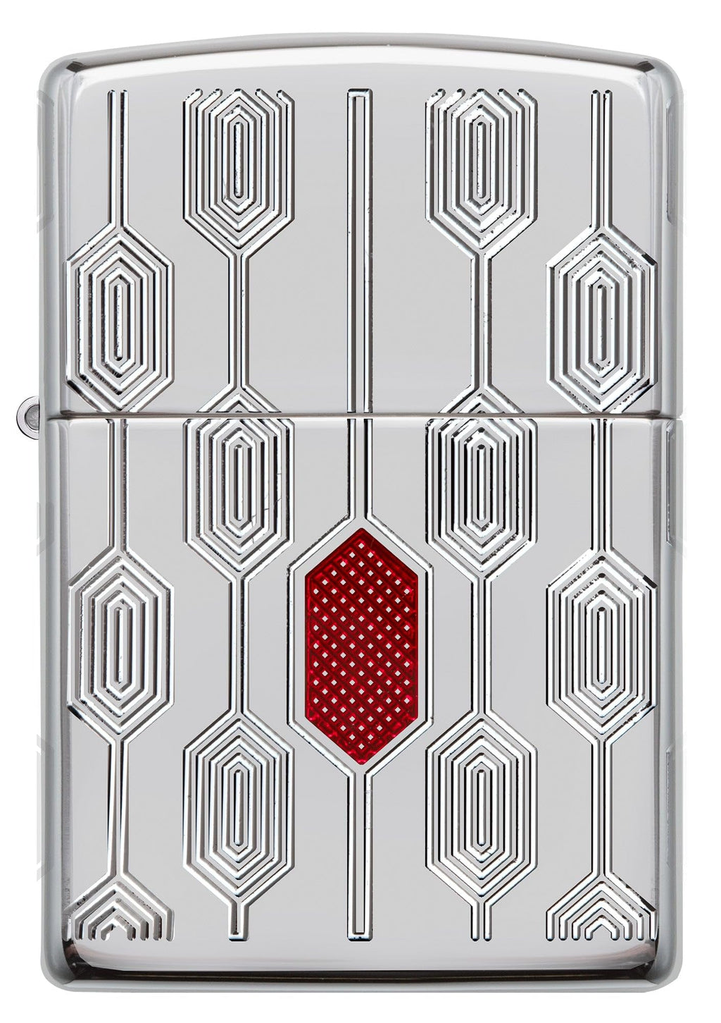 Zippo Lighter: Armor MultiCut Geometric Deep Carve - Antique Silver 49883