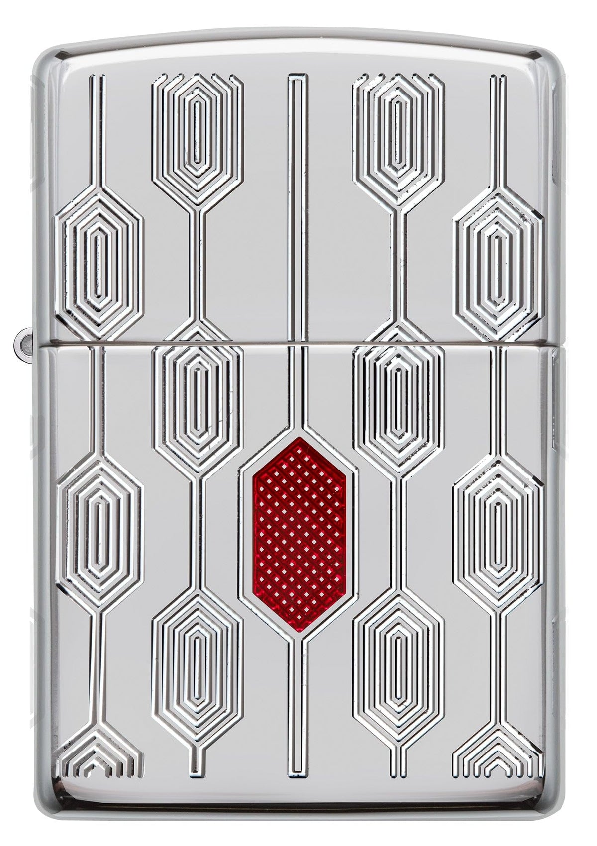 Zippo Lighter: Armor MultiCut Geometric Deep Carve - Antique Silver 49883